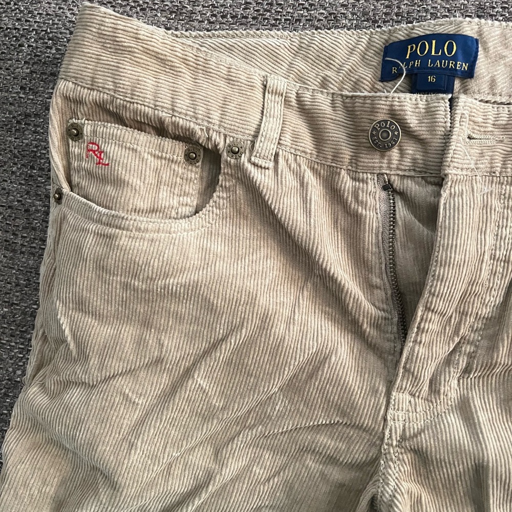 Tan Ralph Lauren Corduroy Boys Pants size 16 BNWT